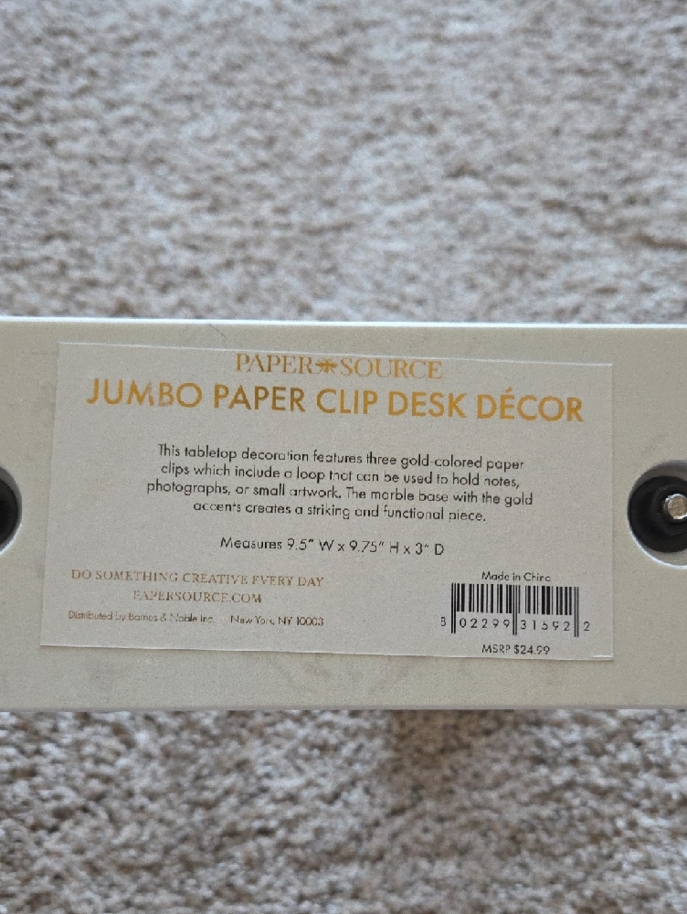 Paper Source Gold Loop Wall Hook Trio - Picture 4 of 4
